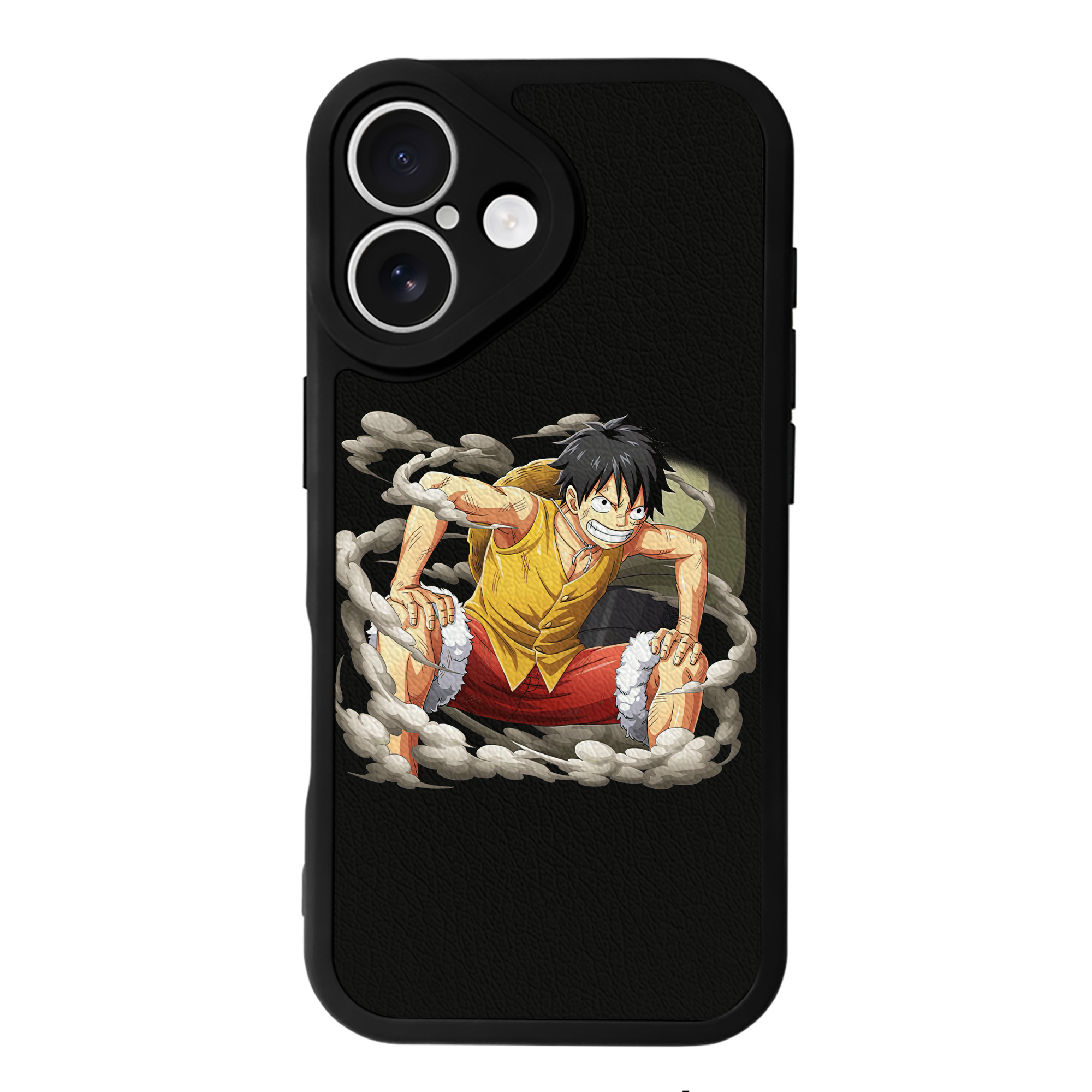 （画像用） ワンピース モンキー・D・ルフィ ONE PIECE Monkey D. Luffy 【iPhone 16シリーズ対応】シリコンスマホケース（レザー調） 材質：シリコン